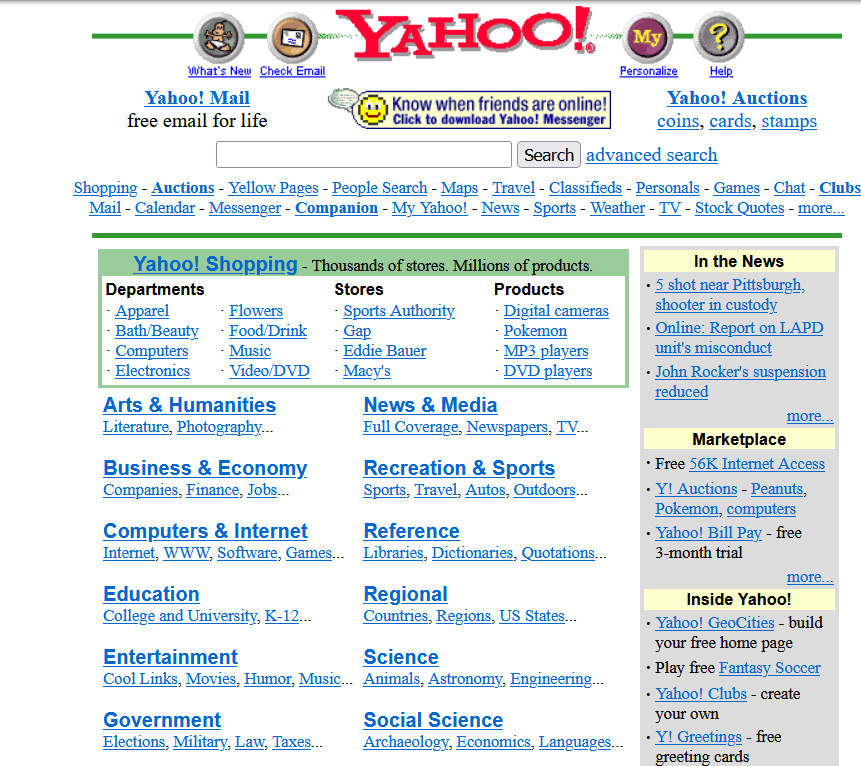 Webkatalog Yahoo